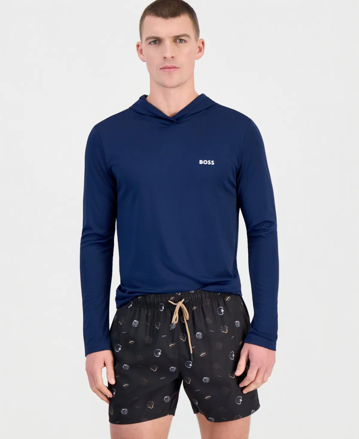 Sunfish All-Over Print Swim Trunks, 5" Inseam by Hugo Boss