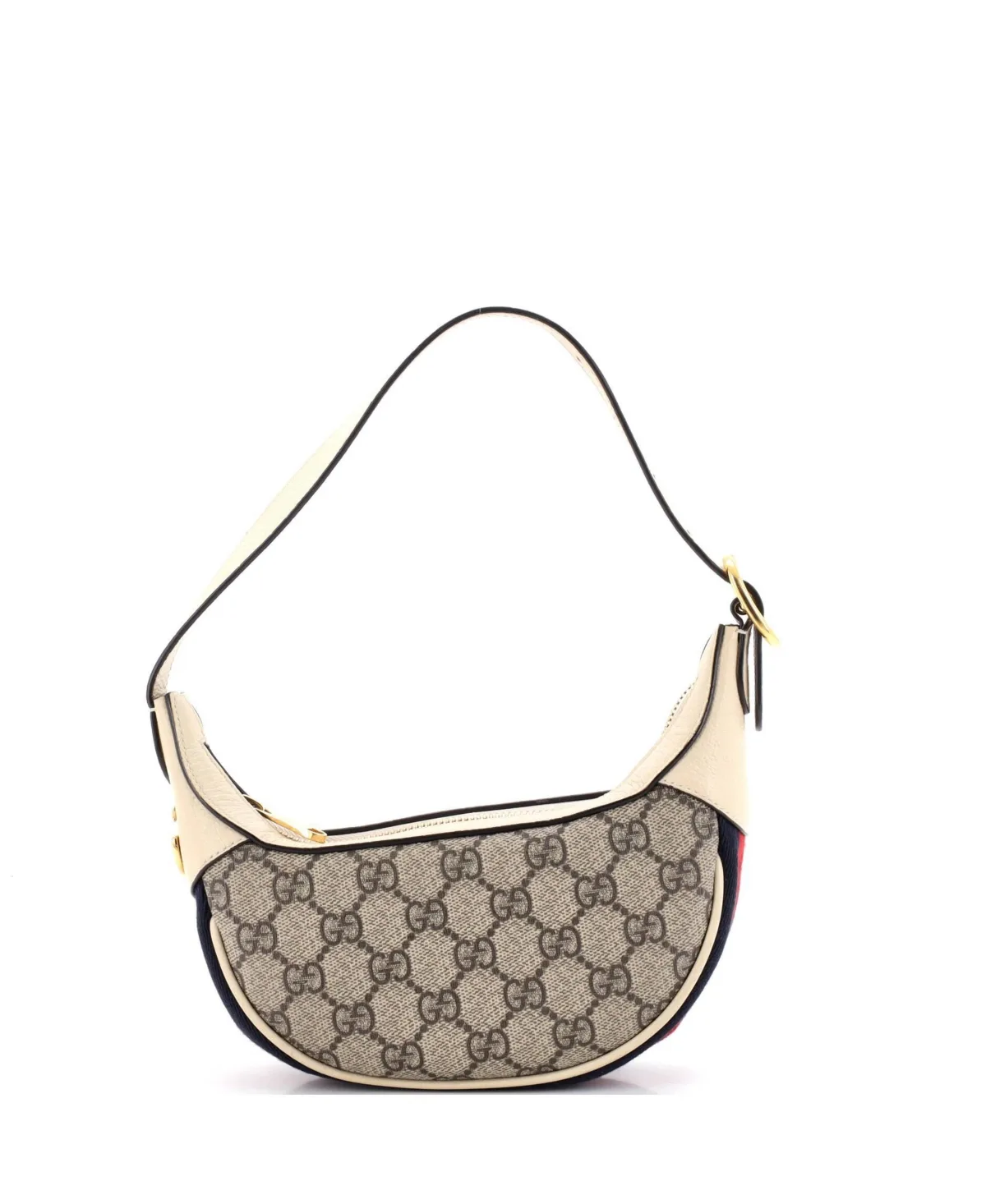 Pre-Owned Gucci Mini Ophidia Half Moon Bag Gg Coated Canvas by Gucci