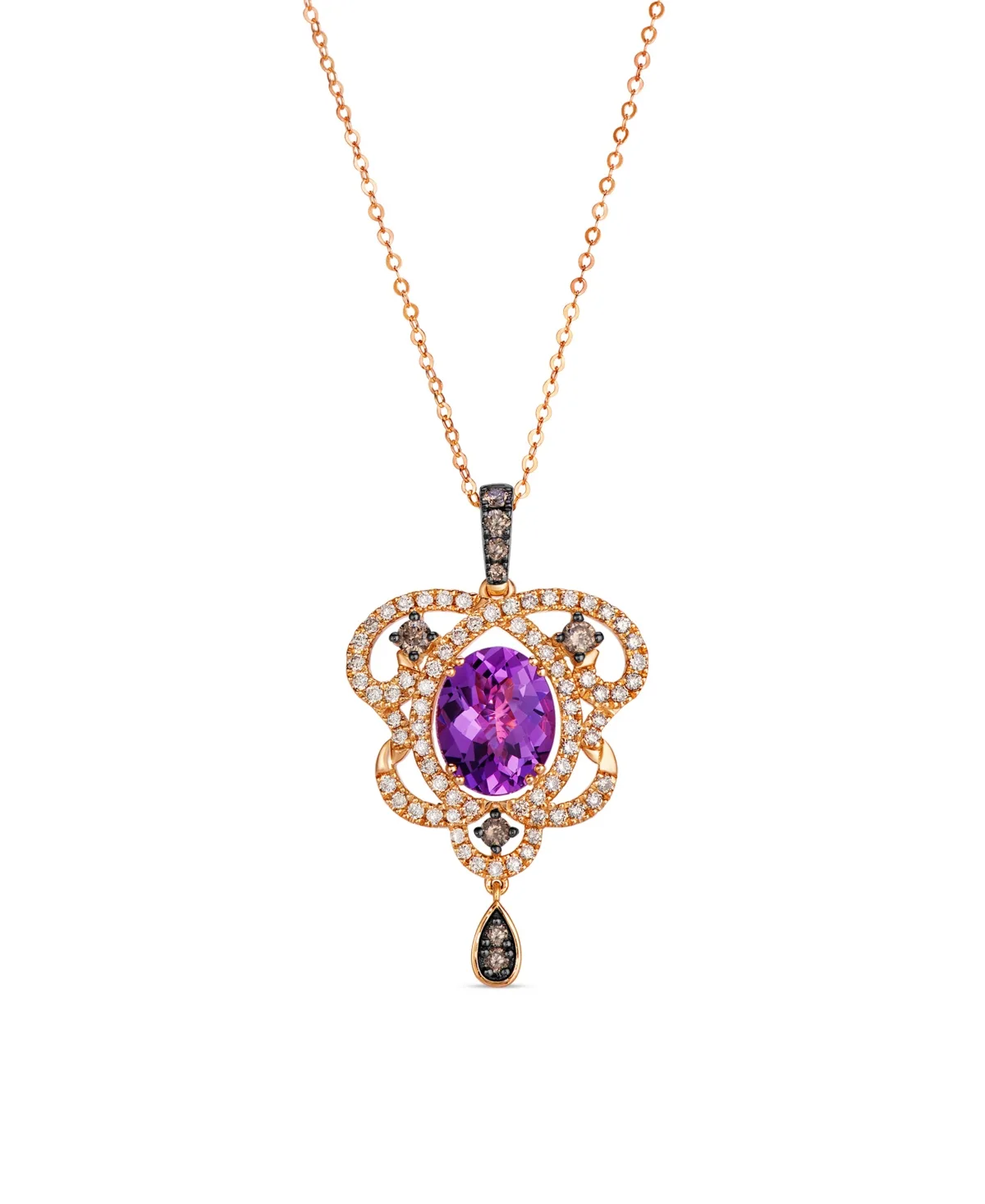 Strawberry Gold Amethyst Pendant (2-3/8 ct. t.w.) with Diamonds in 14k Rose Gold by Le Vian