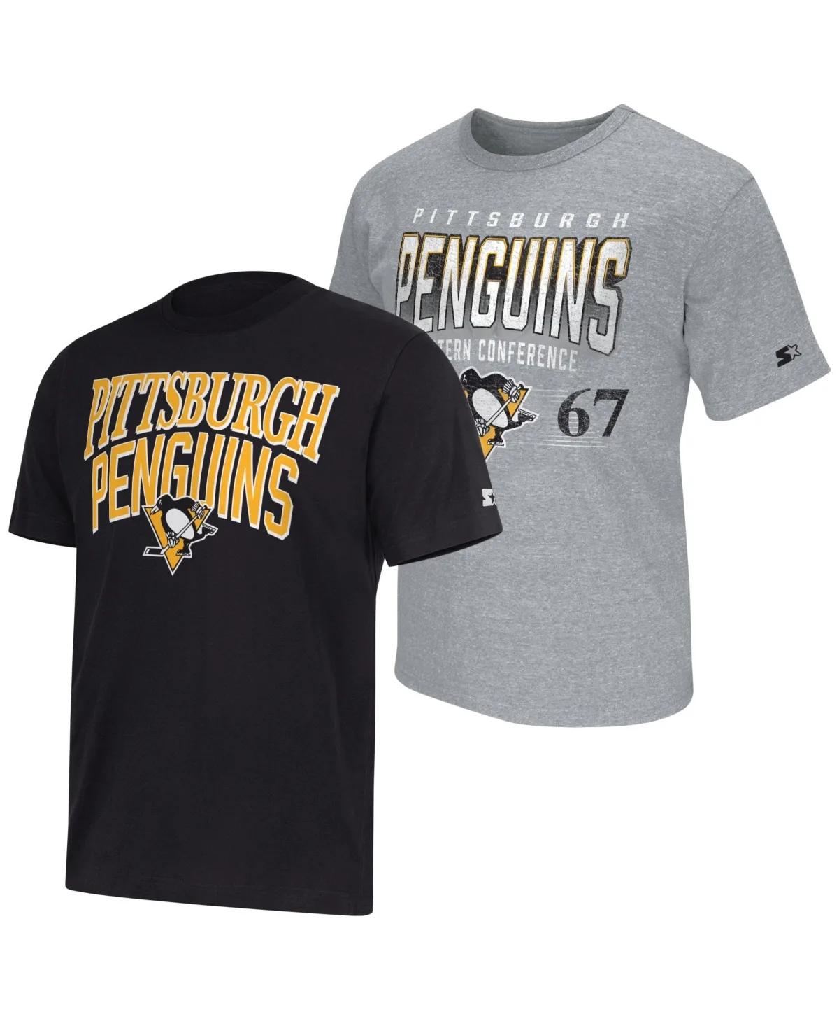Pittsburgh Penguins Classic-Fit Distressed T-Shirt, 2-Piece Set by Starter