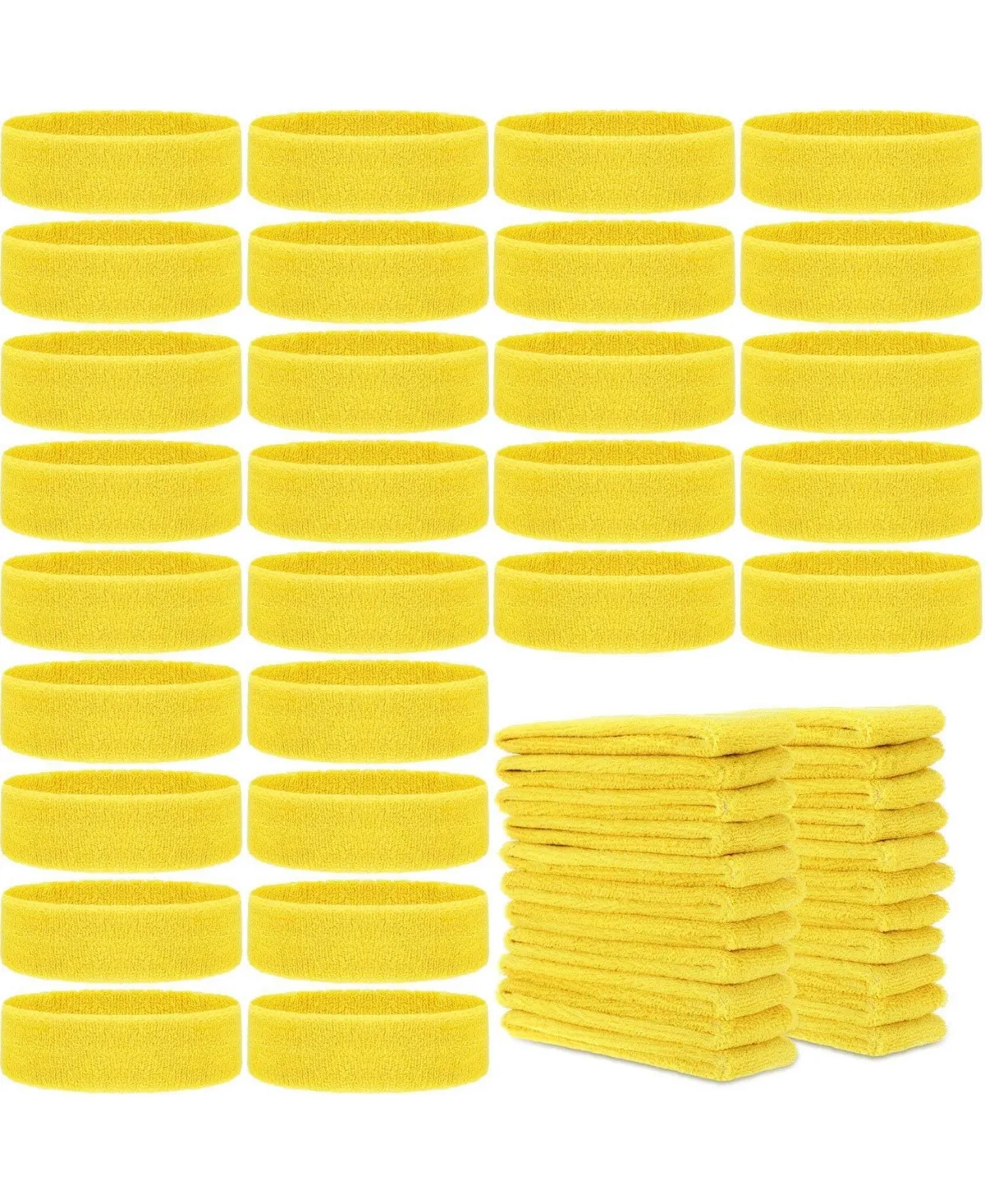 Athletic Terry Cloth Headbands, 24-Piece Set by Furlihong
