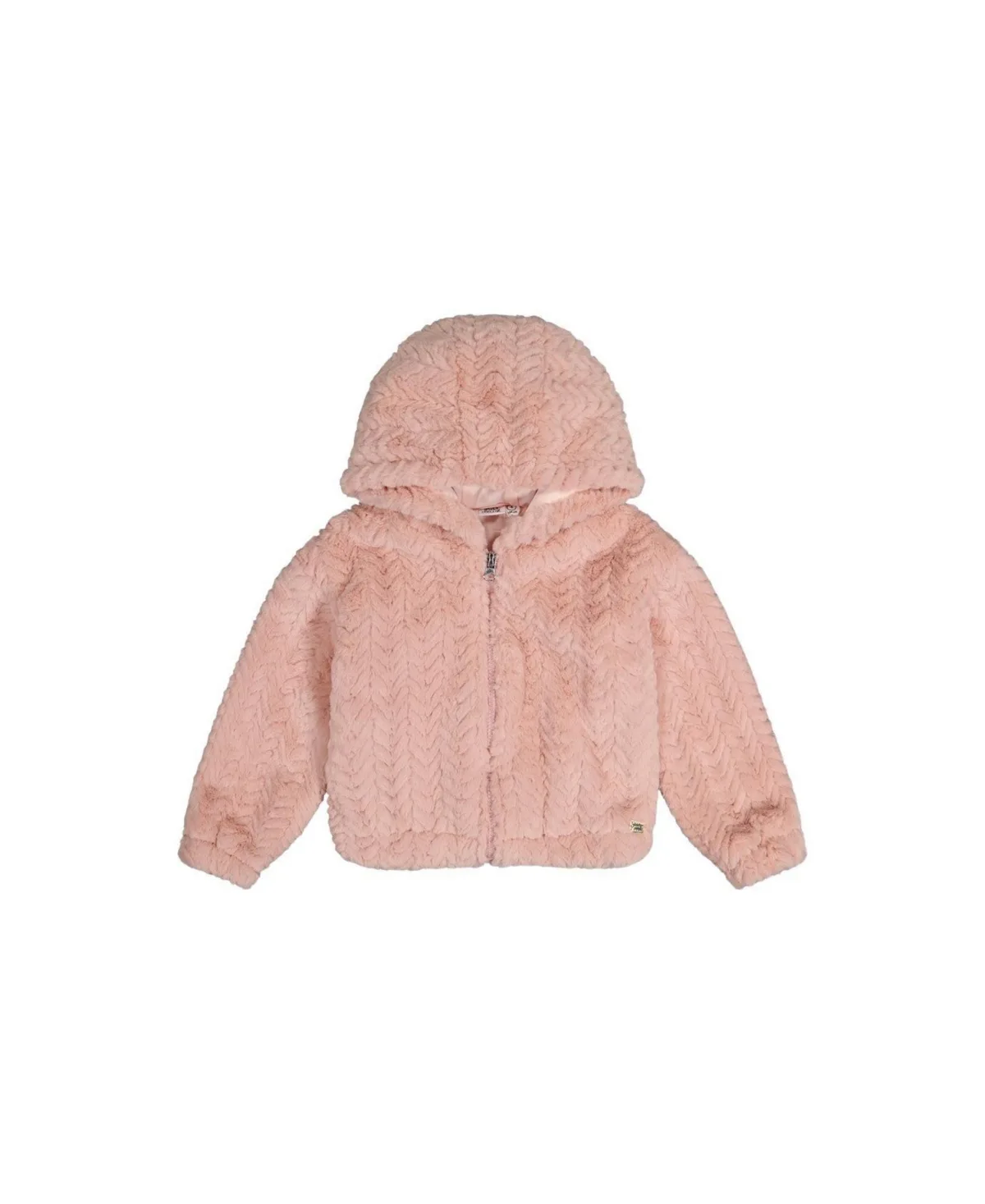Faux Fur Hooded Cardigan by Deux Par Deux