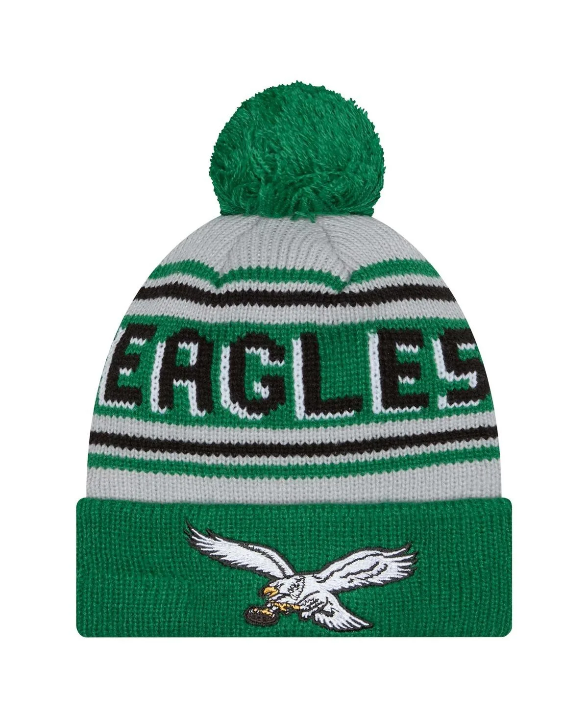 Philadelphia Eagles Main Cuffed Knit with Pom Hat by New Era