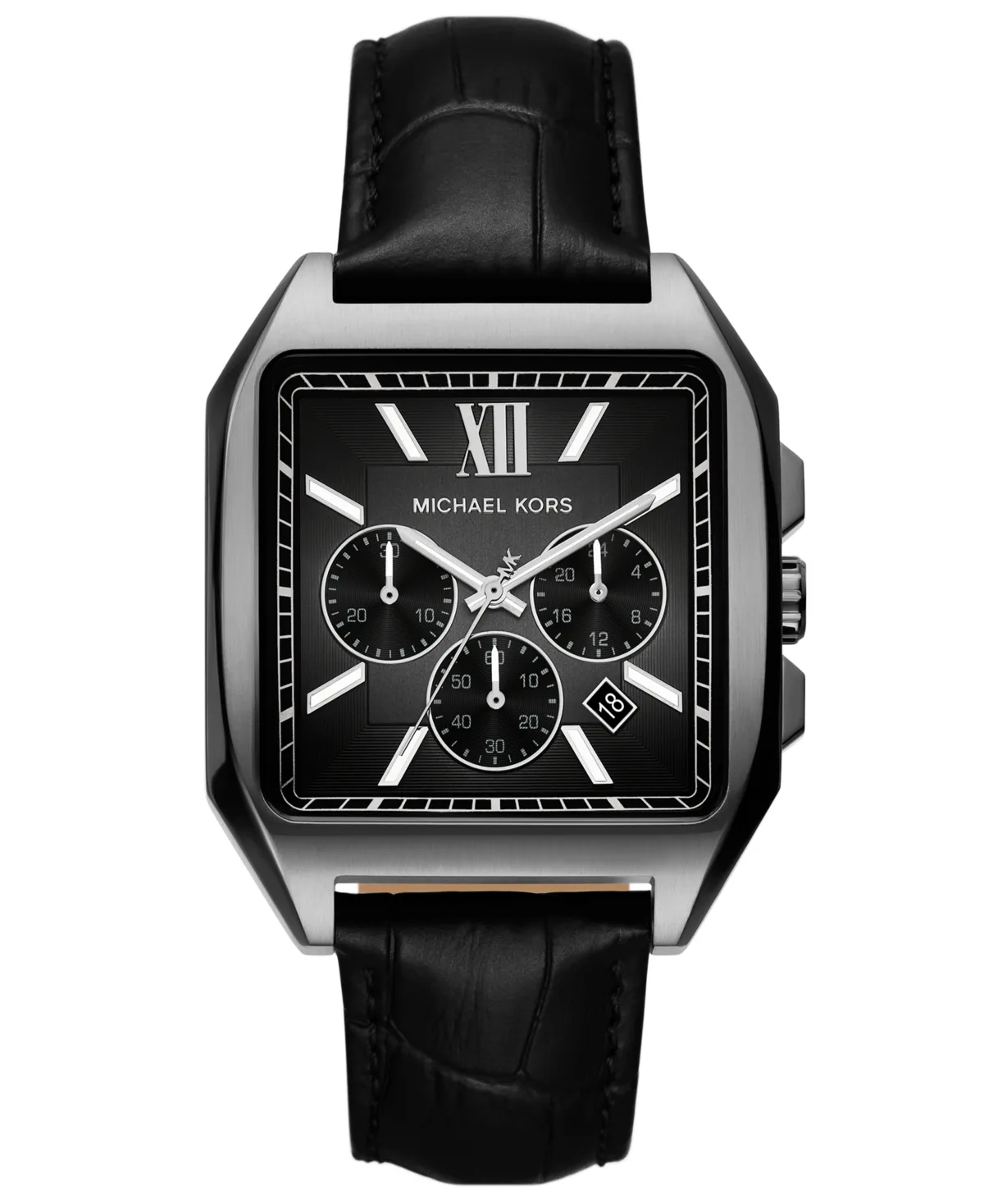 Quartz Hayes Sport Chronograph Leather Watch 40mm by MICHAEL Michael Kors