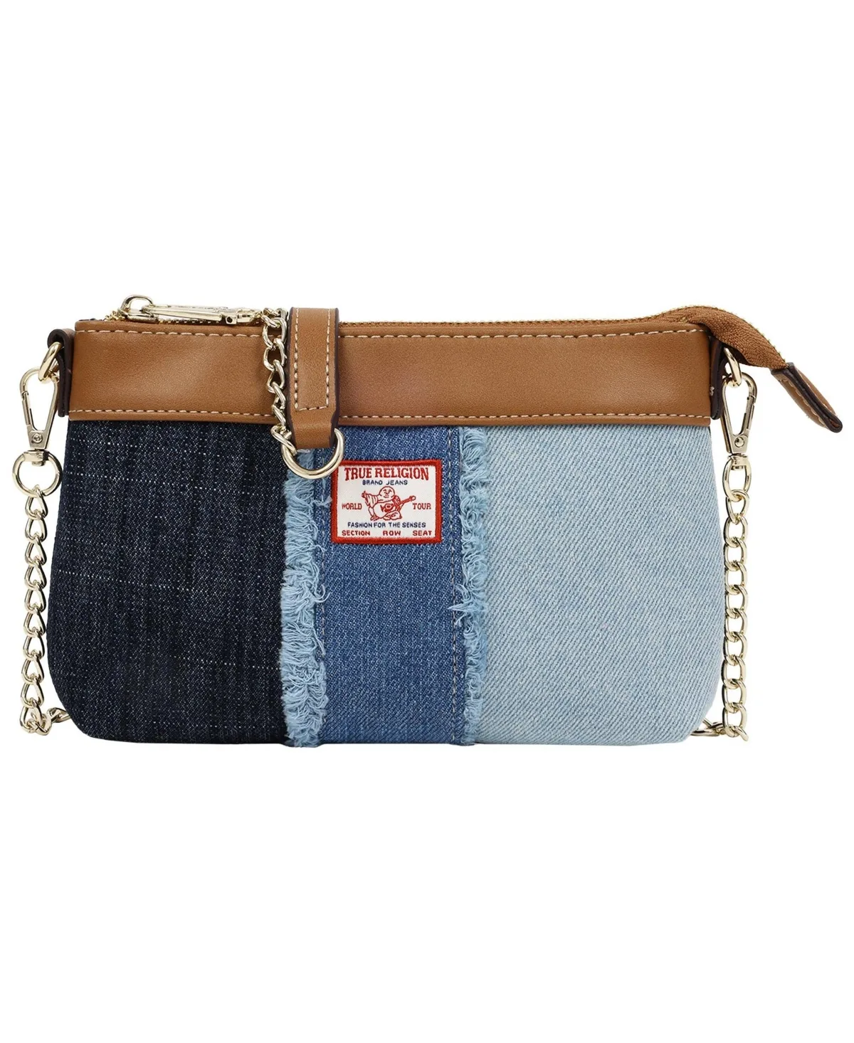 Caleb Highbridge Patchwork Denim Crossbody Pouch by True Religion