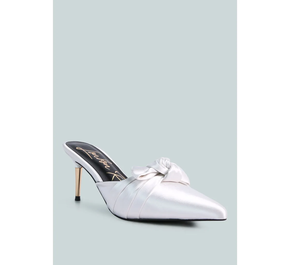 Queenie Satin Stiletto Mule