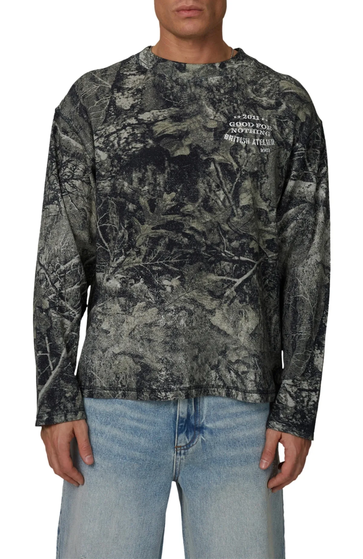 Icarus Long-Sleeve Waffle-Knit T-Shirt by Good for Nothing