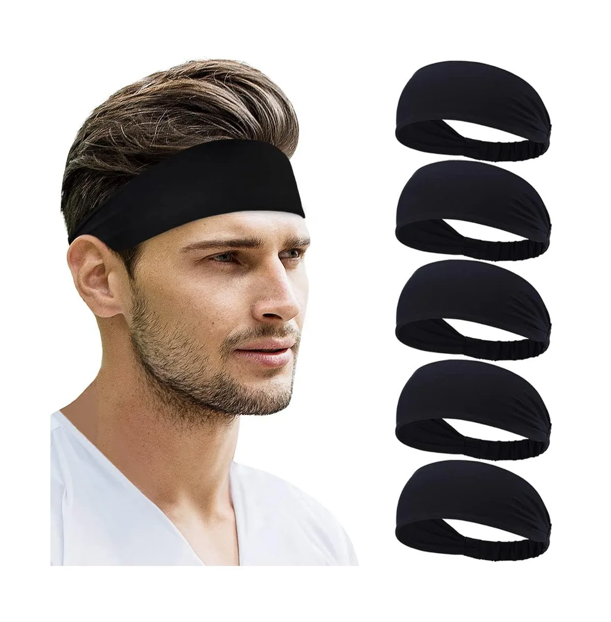 Pack Sports Hair Bands Elastic Breathable Non Slip Workout Headbands by Sportneer