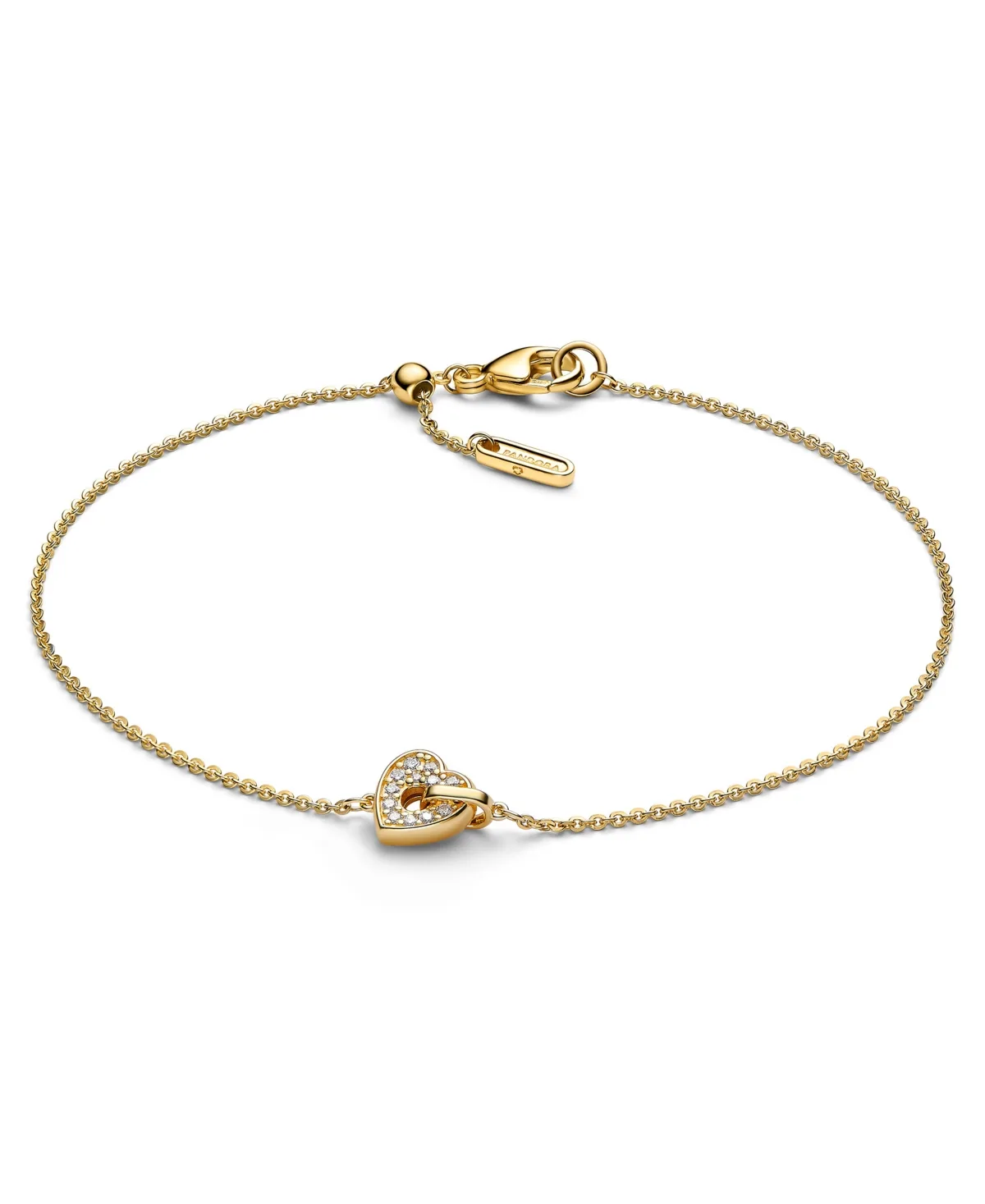 Talisman Heart Pave Lab-Grown Diamond Bracelet (1/20 ct. t.w.) in 14k Gold by Pandora