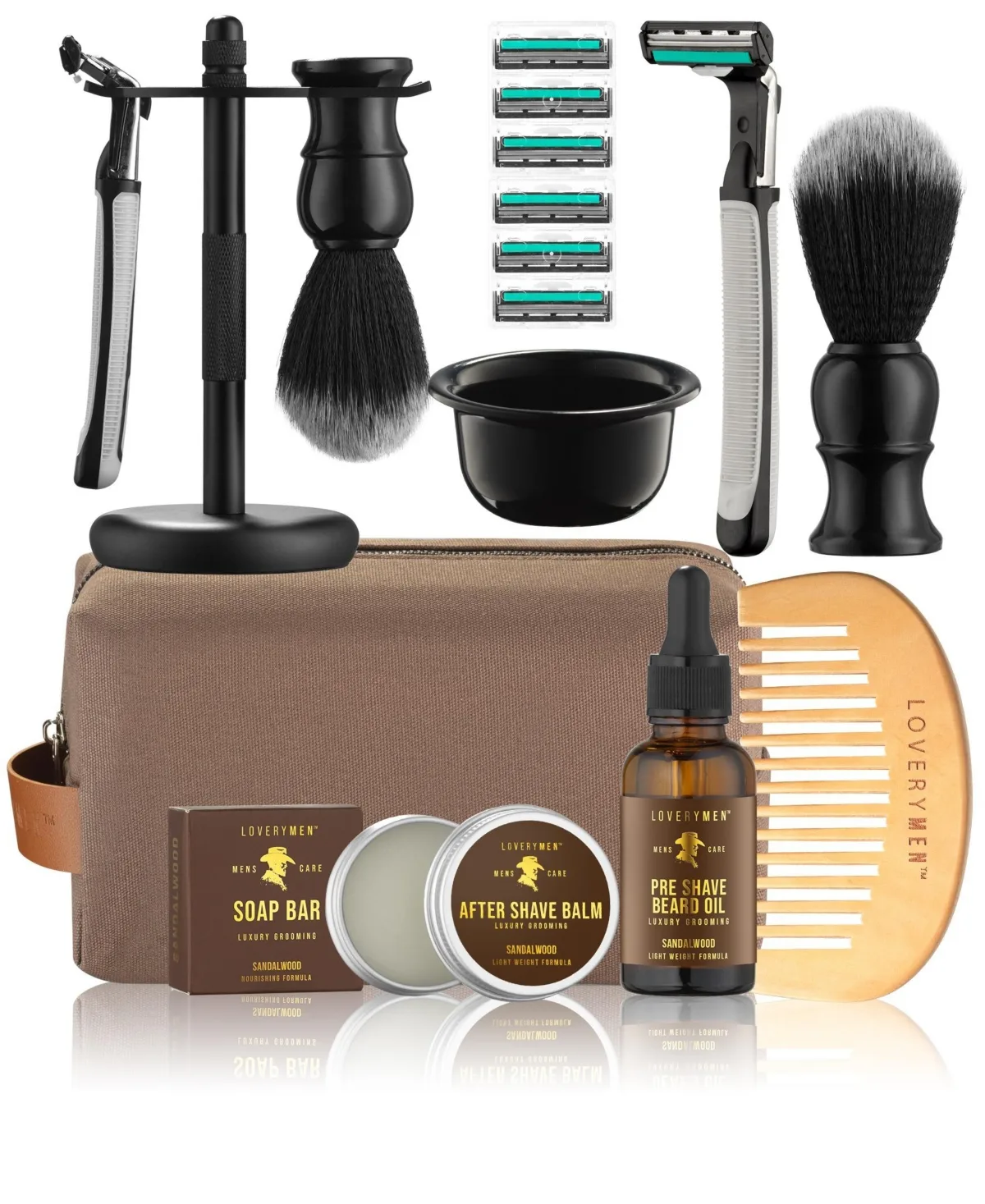 Ultimate Beard Shaving Kit Grooming Gift Set by Lovery