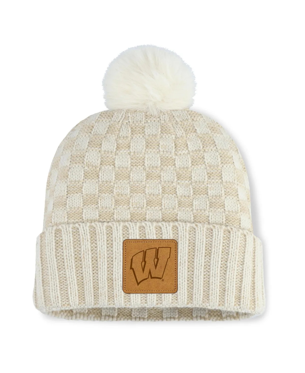 Wisconsin Badgers Pom Cuffed-Knit Beanie by Fanatics