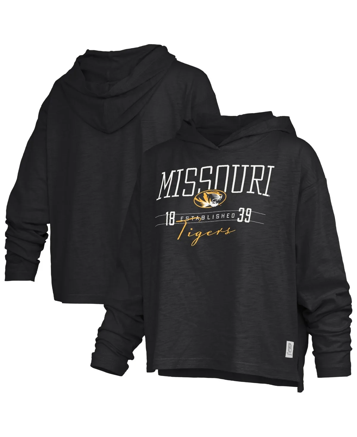Missouri Tigers Castillo Slub Waist Length Long-Sleeve Hoodie by Pressbox