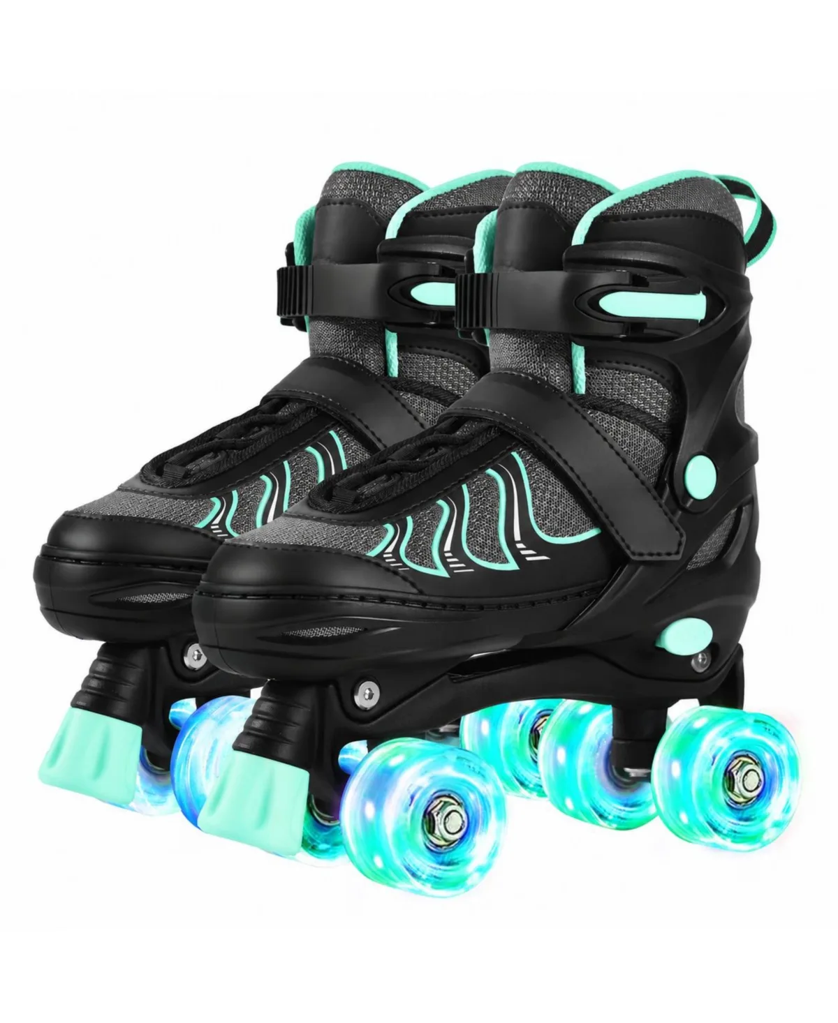 Quad Adjustable Roller Skates Light Up Wheels Indoor Outdoor by Magicorange