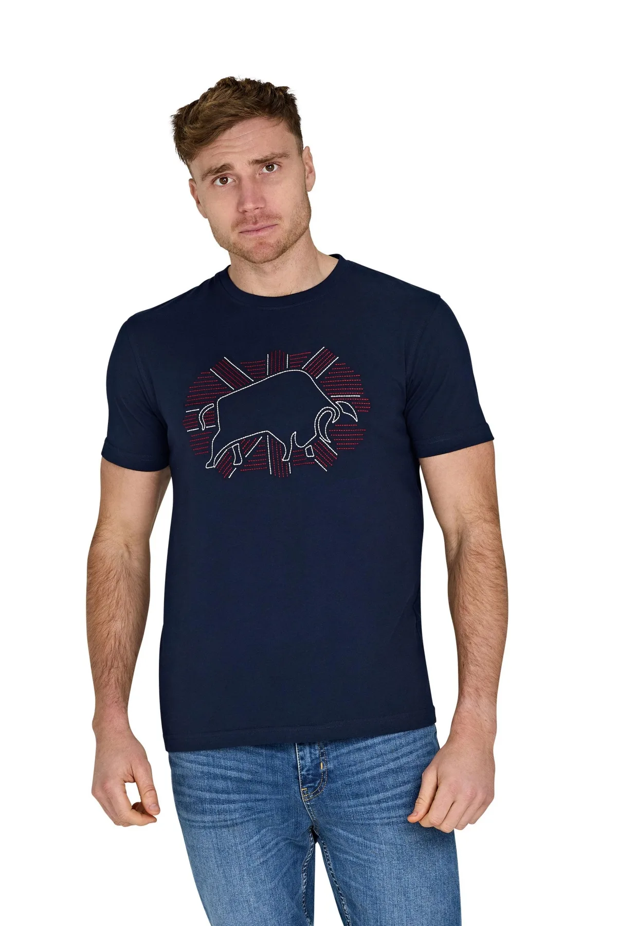 Big Outburst Union Jack Bull T-Shirt by Raging Bull