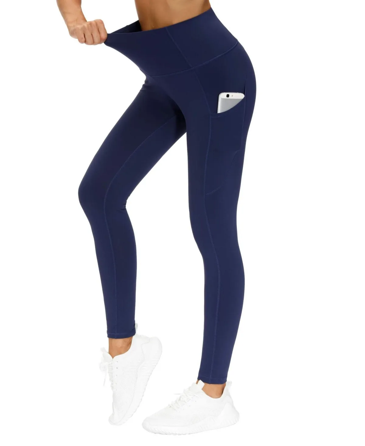 Thick High Waist Yoga Leggings with Pockets Workout Compression Pants by Furlihong