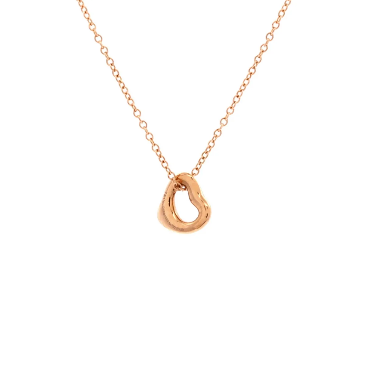 Pre-Owned Tiffany & Co Elsa Peretti Open Heart Pendant Necklace by Tiffany & Co.