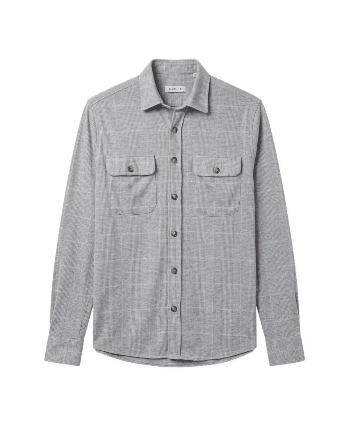 James Regular-Fit Textured Two-Pocket Overshirt by Garnet