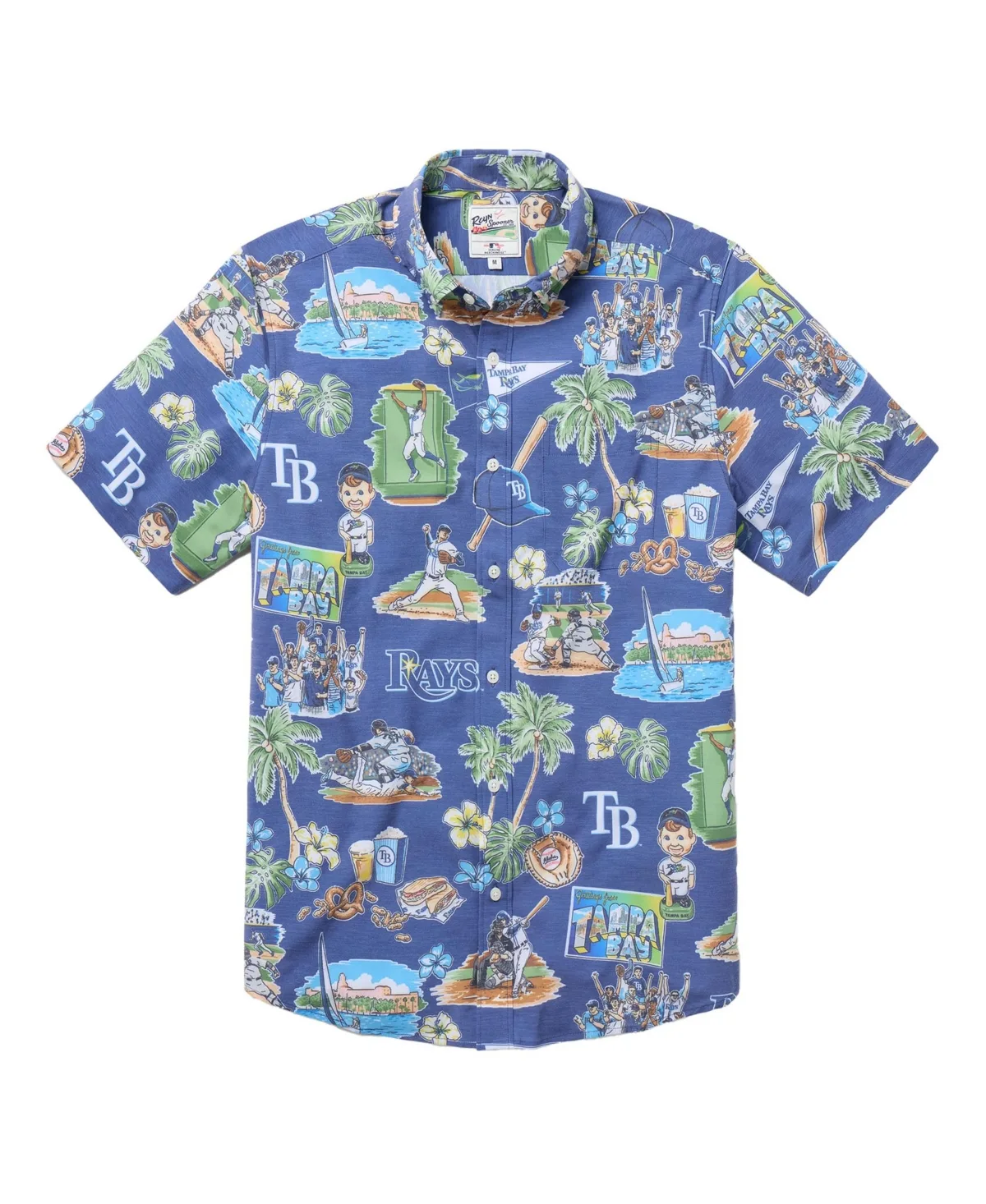 Reyn Spooner Tampa Bay Rays Scenic Tri-Blend Performance Button-Up Top by Reyn Spooner