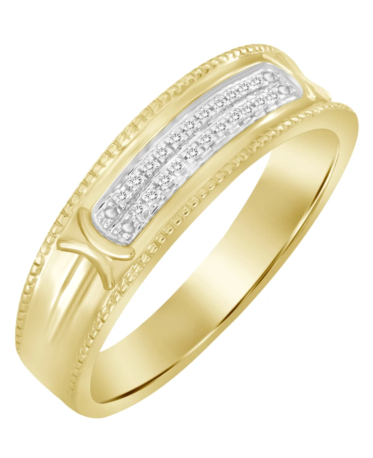 Diamond Accent Band in 10K Yellow Gold by Macy's