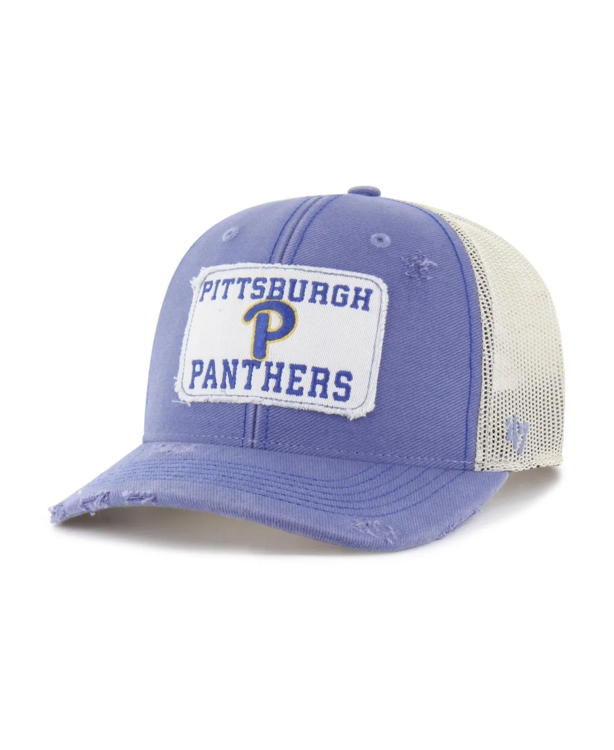 Pitt Panthers Distressed Well-Worn Adjustable Egremont Trucker Hat by 47 Brand