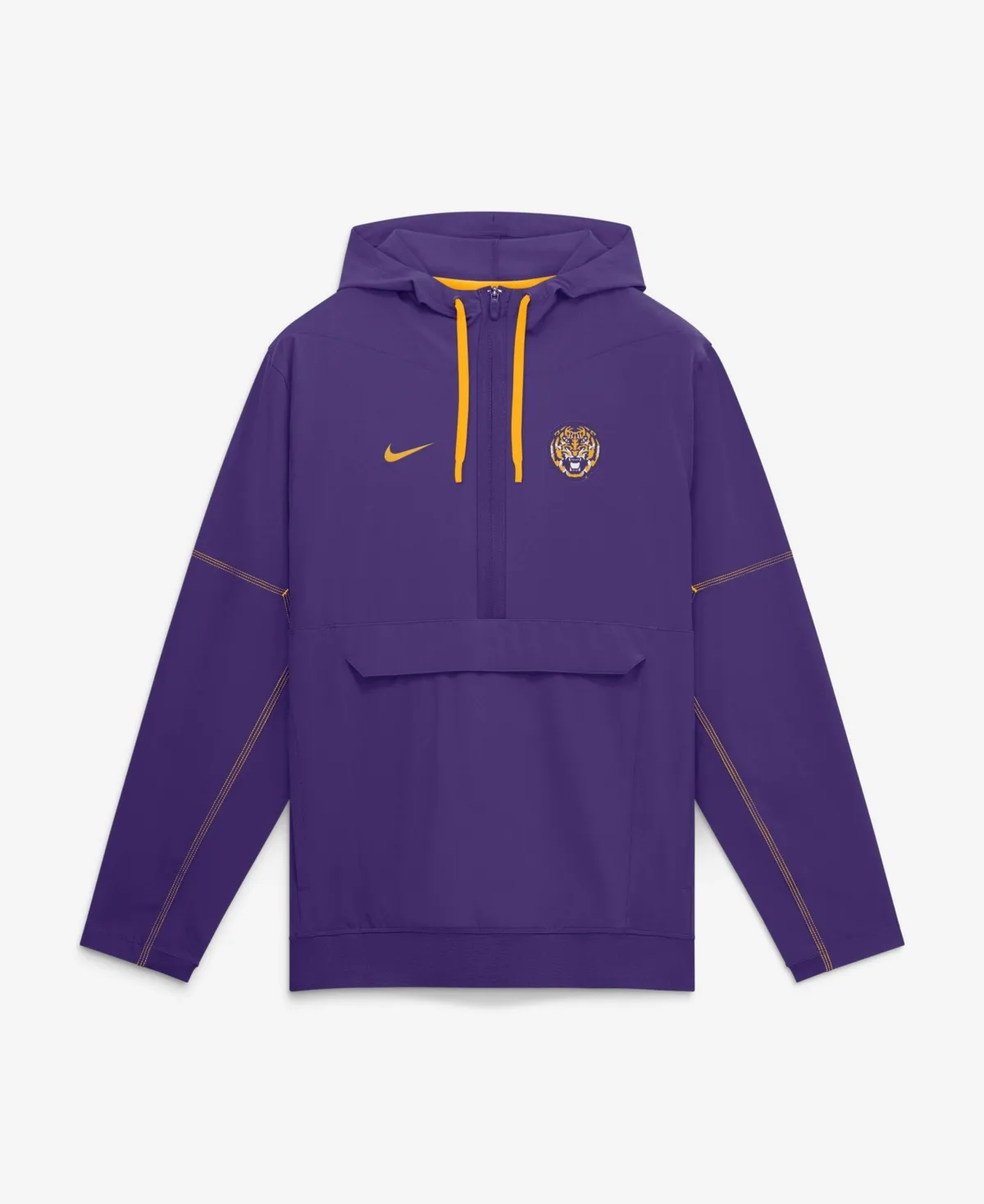 Lsu Tigers 2026 Sideline Anorak Half-Zip Hooded Jacket by Nike