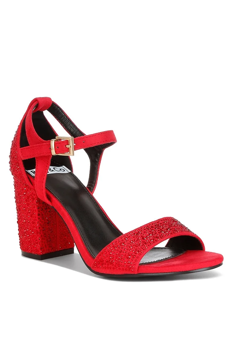 Navoli Rhinestones Embellished Sandals by Rag & Co