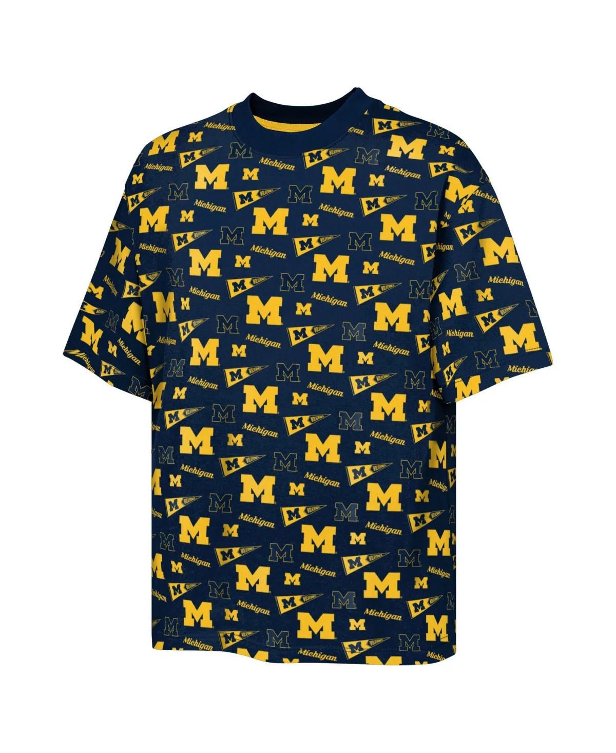 Outerstuff Navy Michigan Wolverines Scramble All Over Print T-Shirt by Outerstuff