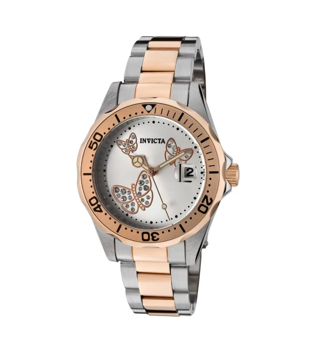 Quartz Water-Resistant Angel 12504 Stainless Steel Bracelet Watch, 38mm