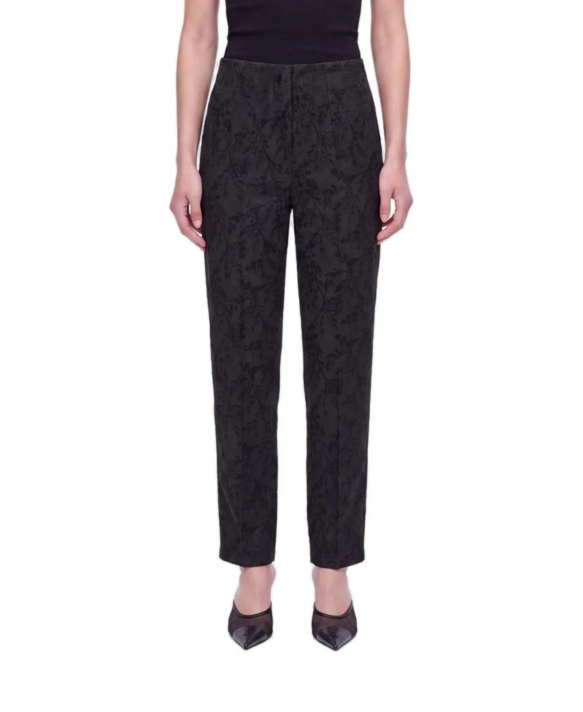 High Waist Jacquard Trousers by Nocturne