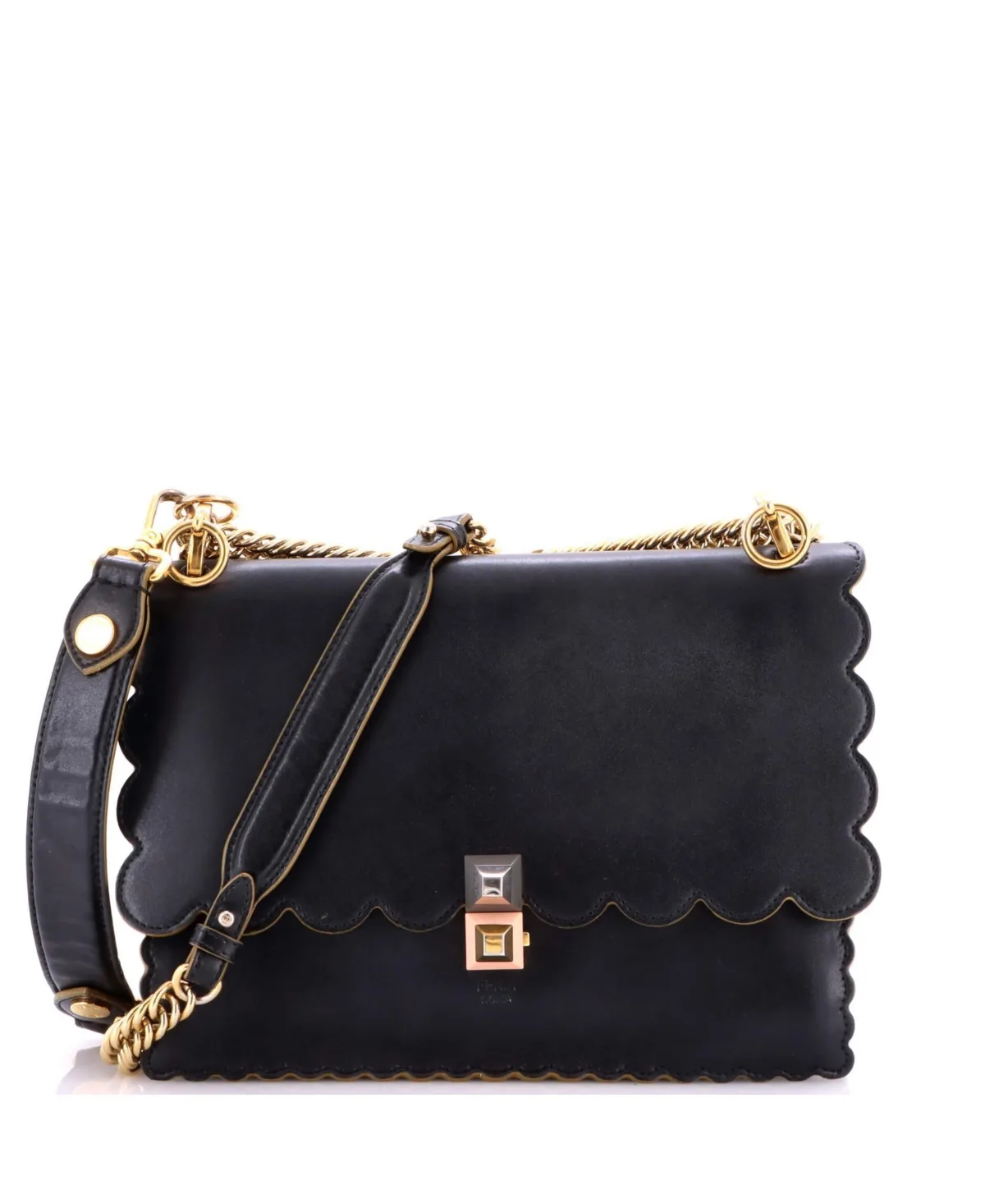 Pre-Owned Medium Kan I Bag Leather by FENDI