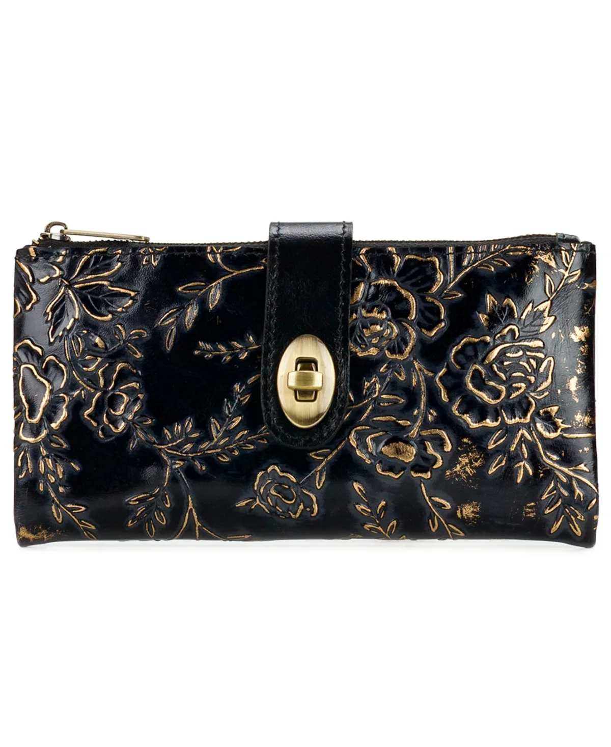 Annesley Rose Garden Leather Wristlet by Patricia Nash
