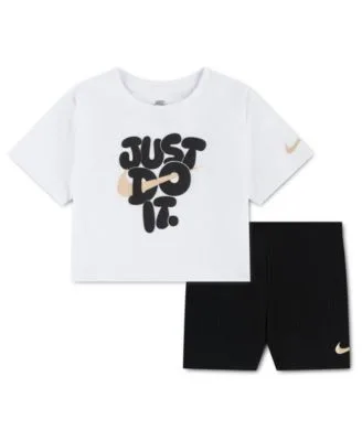 Bold Play T Shirt Bike Shorts 2 Piece Set by Nike