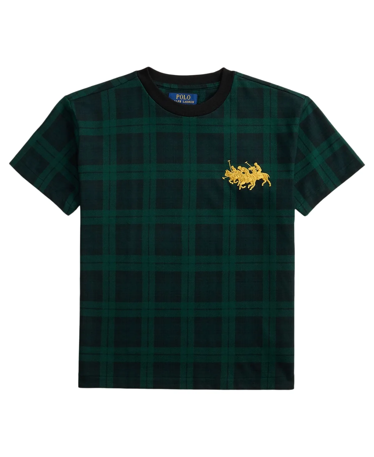 Triple-Pony Plaid Short-Sleeve T-Shirt by Polo Ralph Lauren