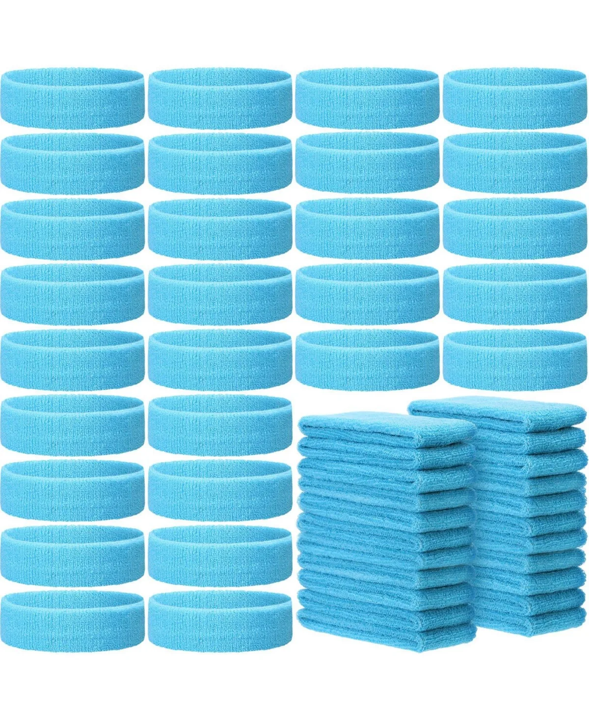 Athletic Terry Cloth Headbands, 24-Piece Set by Furlihong