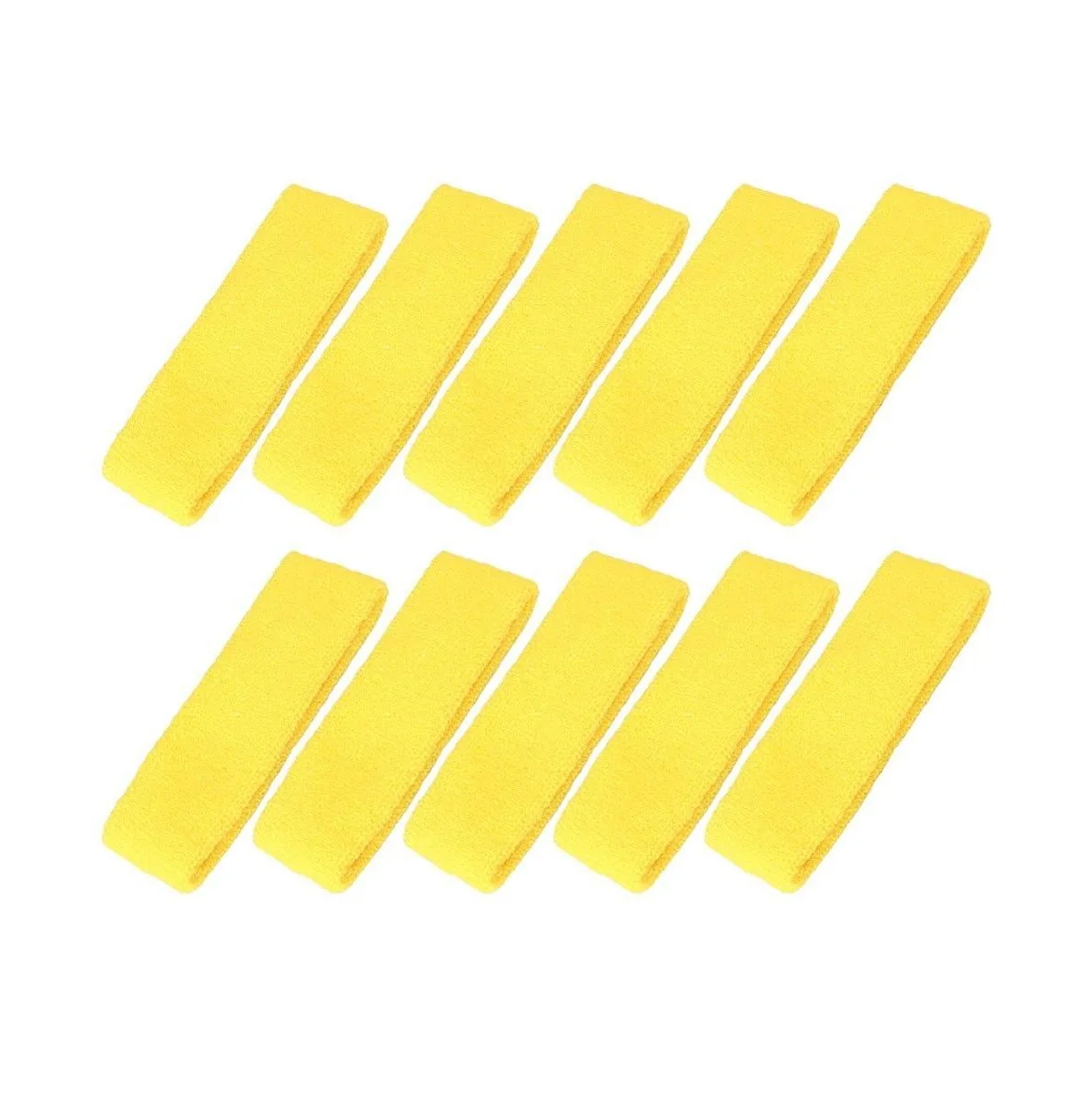 10 Pack Cotton Sports Headbands Sweat Absorbent for Workout Gym Outdoor Activities by Furlihong