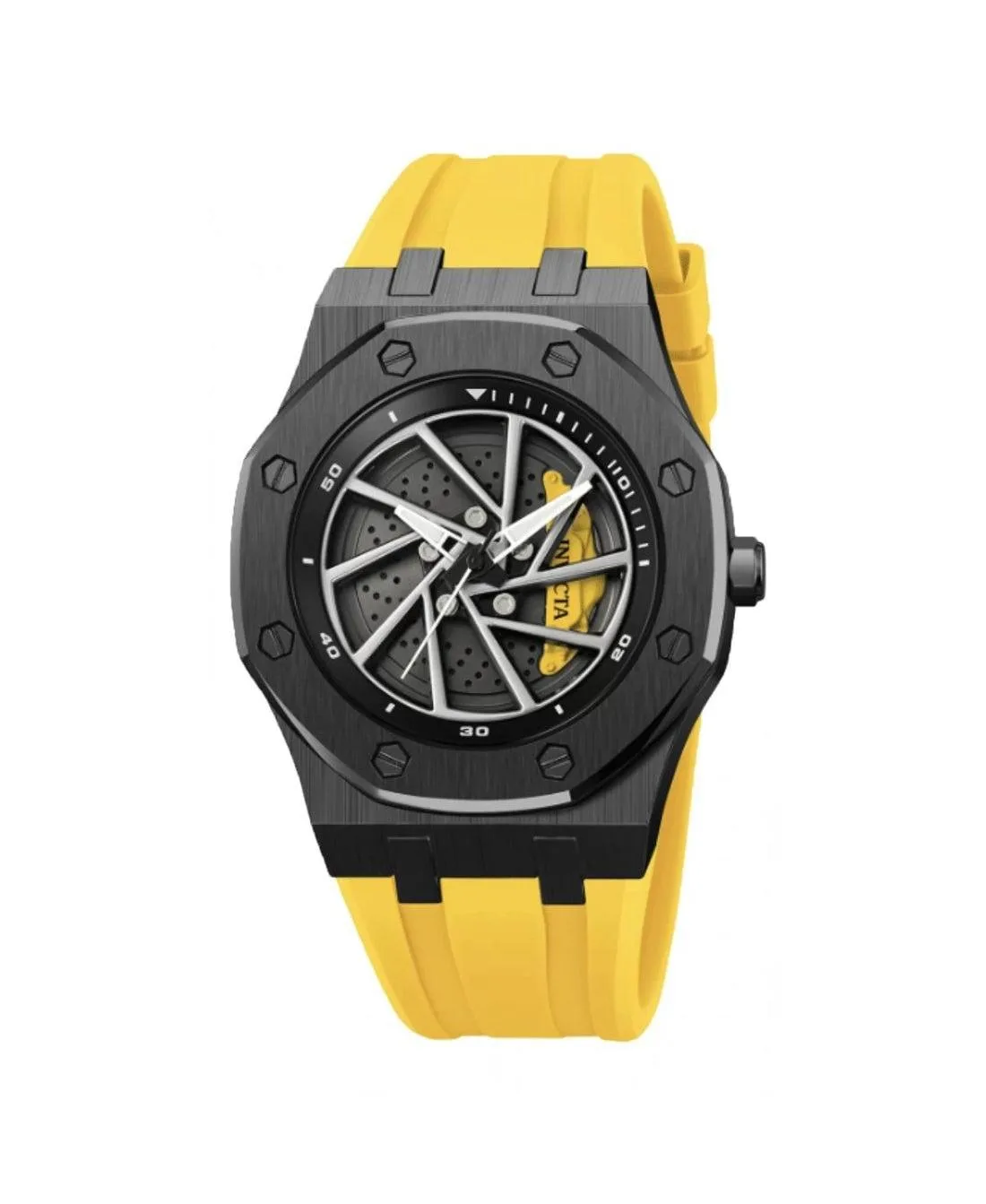 Quartz Speedway Yellow Rubber Watch, 42mm by Invicta