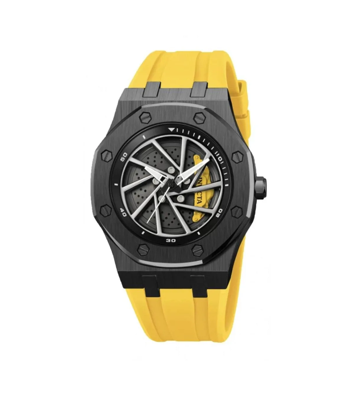 Quartz Speedway Yellow Rubber Watch, 42mm by Invicta