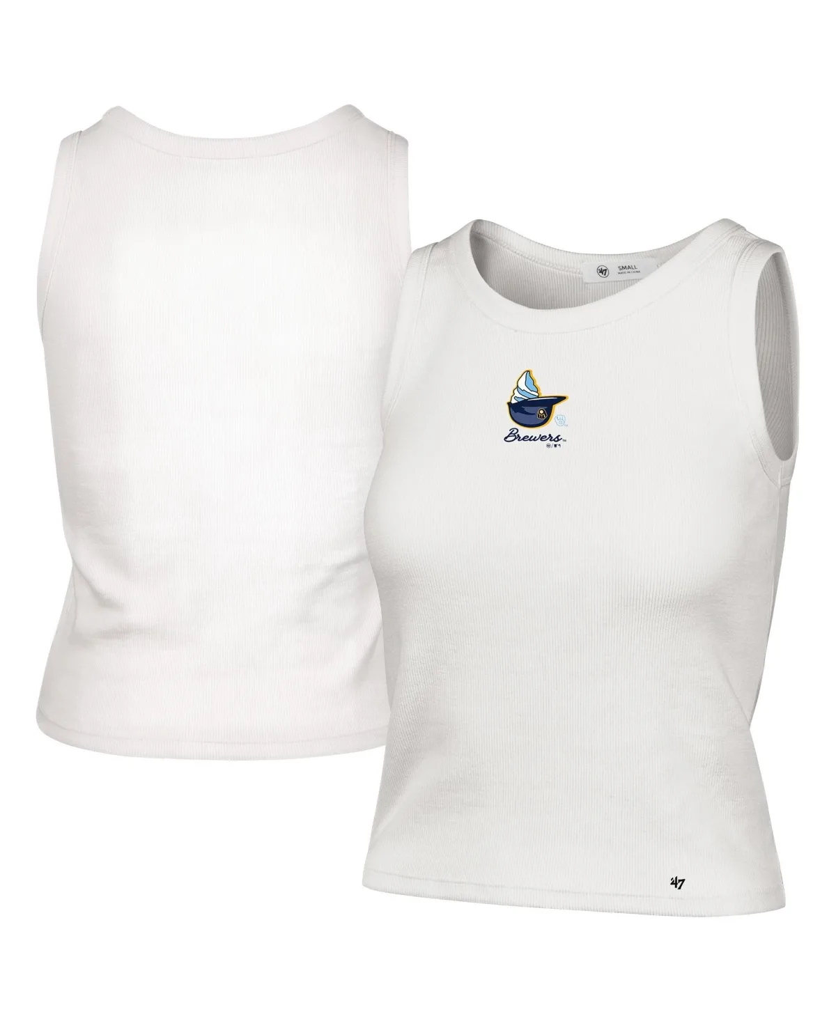 Milwaukee Brewers Single Swirl Ribbed Baby Tank Top by 47 Brand