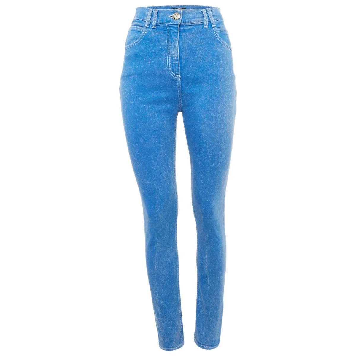 Pre-Owned Balmain Faded Denim Skinny Jeans by Balmain