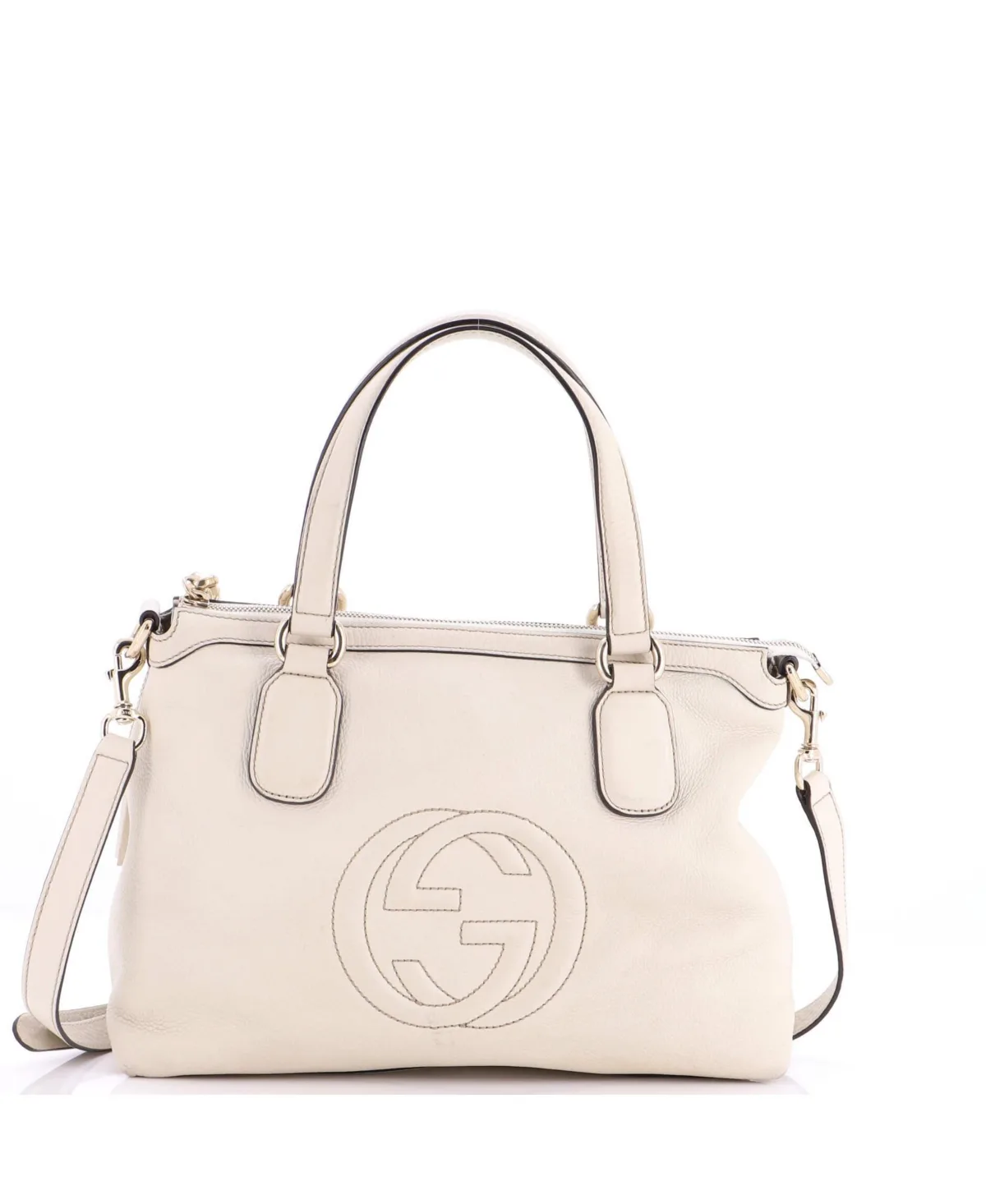 Pre-Owned Gucci Soho Convertible Soft Top Handle Bag Leather by Gucci
