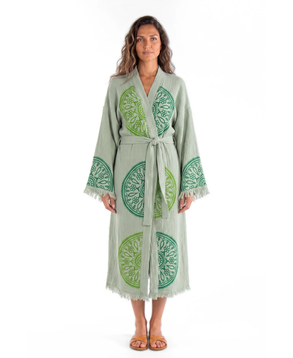 Estelle Handmade Muslin Long-Sleeve Cover-Up Robe by Tutunaki