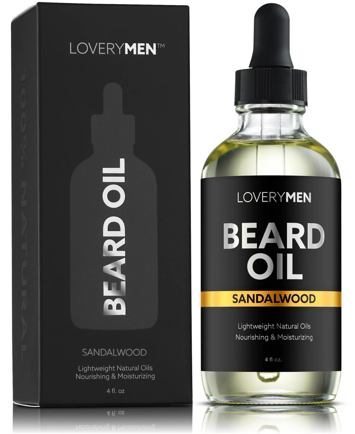 Nourishing Sandalwood Scented Beard Oil - 4oz Beard Grooming by Lovery