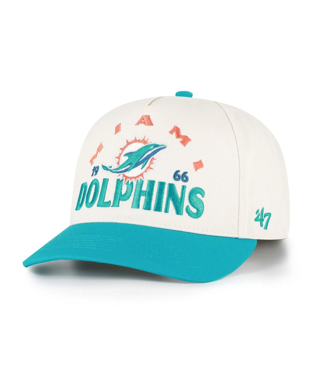 Miami Dolphins Retro Five-Panel Adjustable Hat by 47 Brand