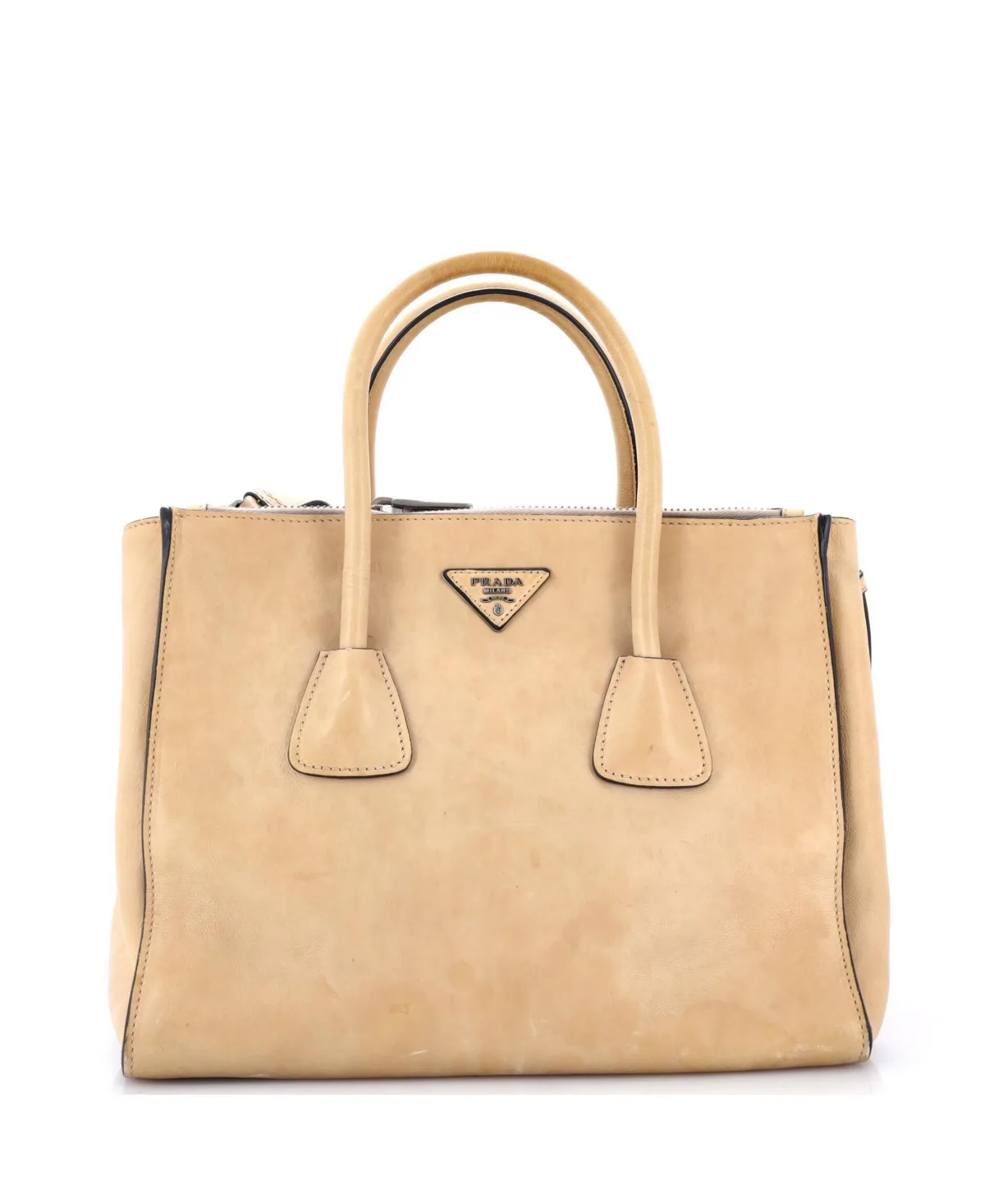 Pre-Owned Prada Medium Twin Pocket Convertible Tote Leather by Prada