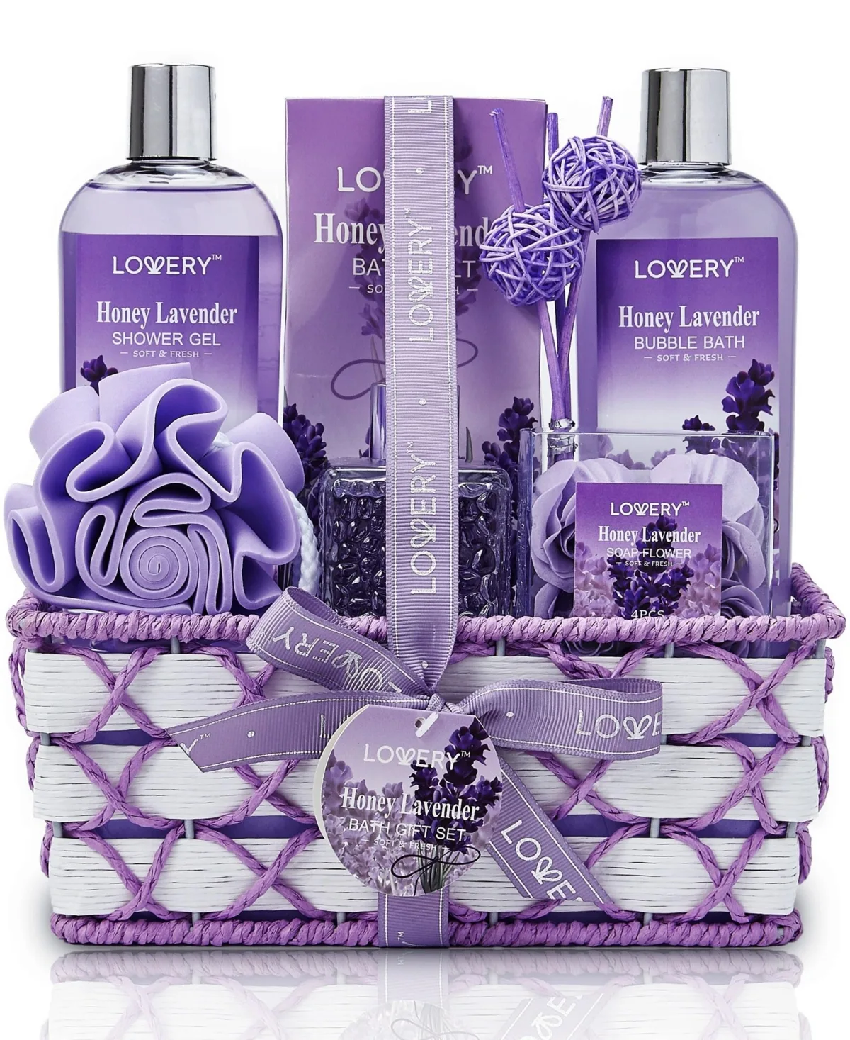 Honey Lavender Relax Body Care Gift Set, 13 Piece by Lovery