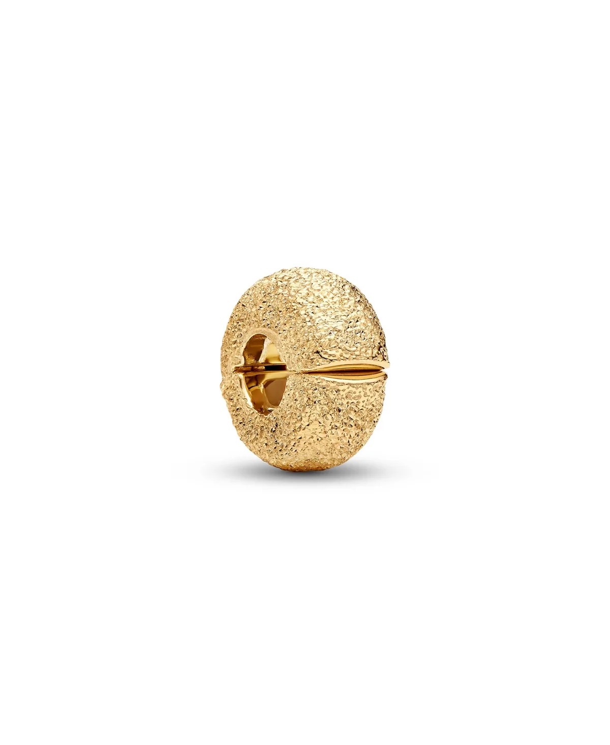 Gold-Plated Textured Mini Clip Charm by Pandora