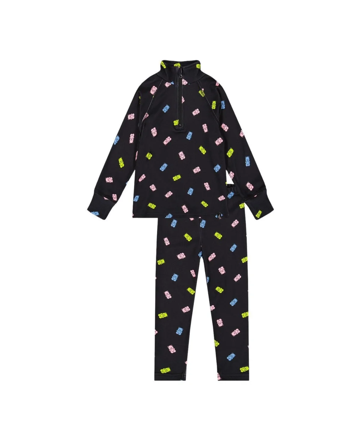 Two Piece Thermal Underwear Printed Gummy Bears by Deux Par Deux