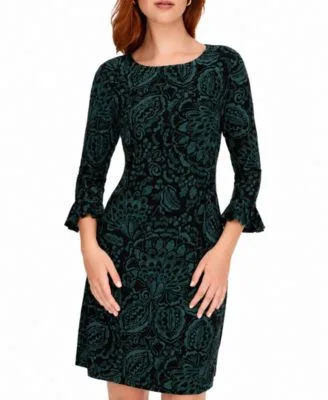 Long Sleeve Jersey Shift Dress by Tommy Hilfiger