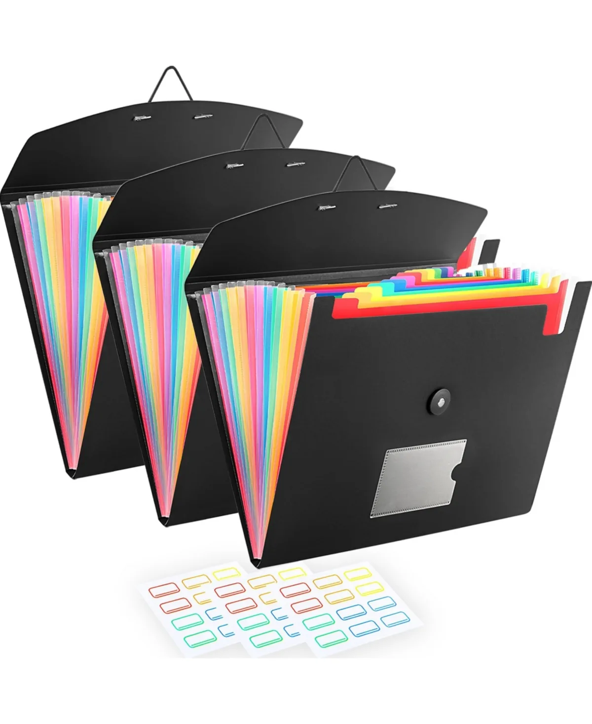 5 Pack Expanding File Folder Accordion Organizer with Labels for Home Office School Supplies by Four Candies