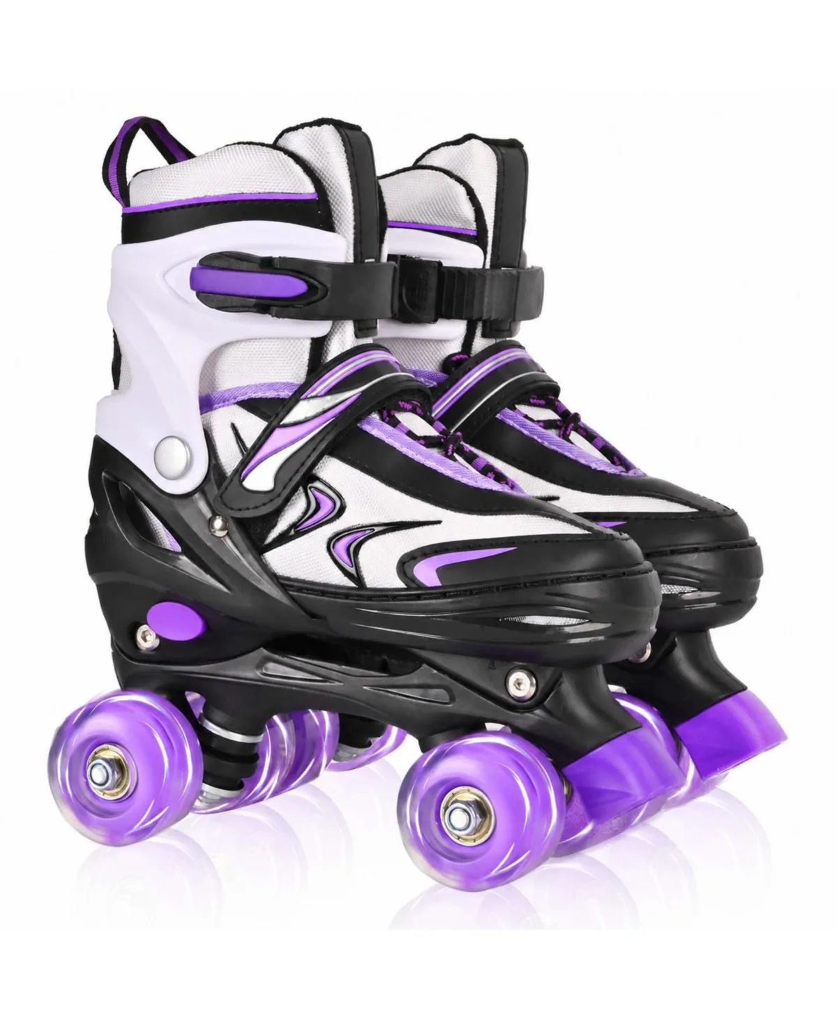 Adjustable Light Up Wheels Roller Skates 4 Sizes by Magicorange